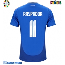 Camisa de Futebol Itália Giacomo Raspadori #11 Equipamento Principal Europeu 2024 Manga Curta